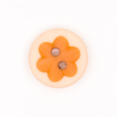 Oranje Bloemvormige Knoop 15mm Knopen KNP00124