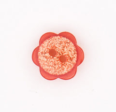 Oranje Glitter Bloemvormige Knoop 11x11mm Knopen KNP00038