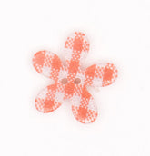 Oranje Patroon Bloem Knoop 18x20mm Knopen KNP00107B