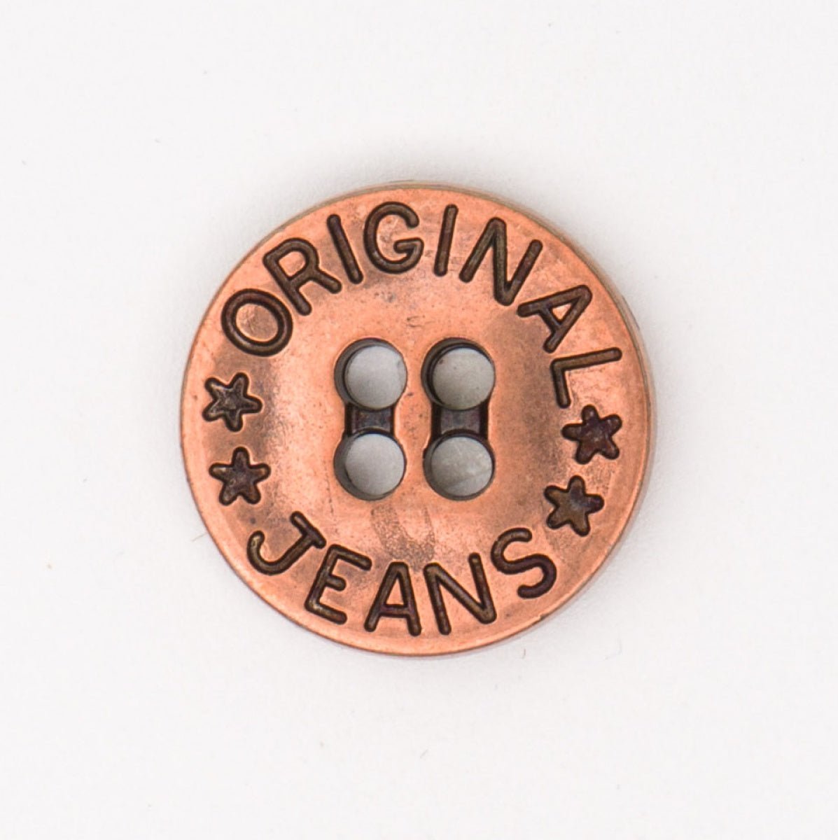 Originele Jeans Plastic Knoop met Koperen Metaal Uiterlijk 18x18 mm Knopen KNP00155
