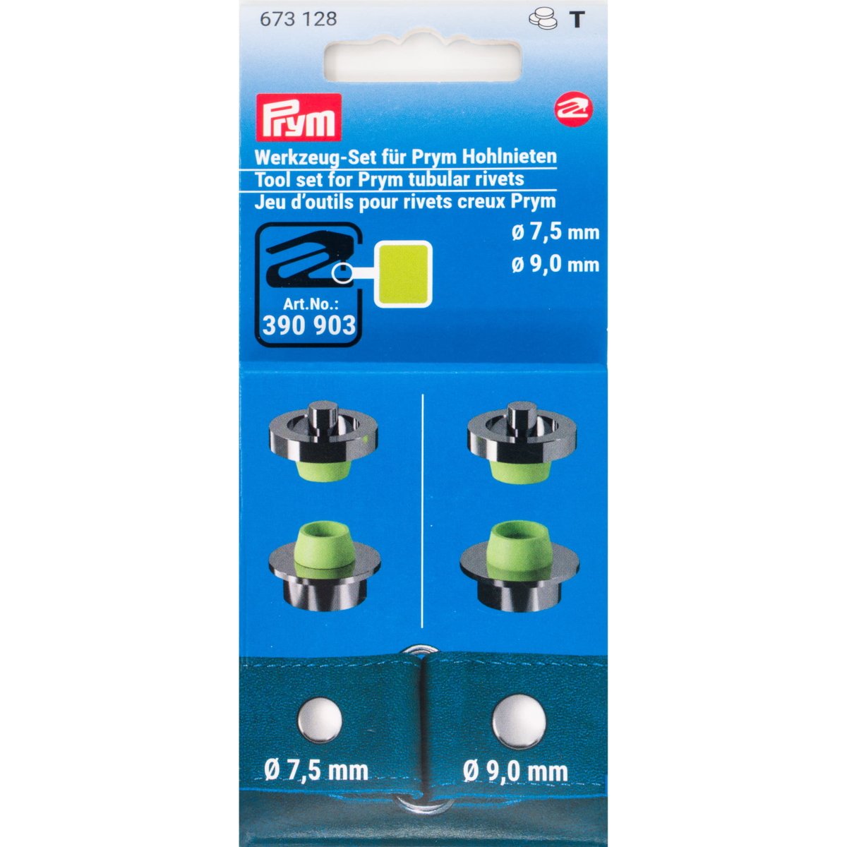 Prym Holniet stempels voor de Vario Creative Tool 7,5mm en 9mm 673128 Gereedschap PRY673128 4002276731288