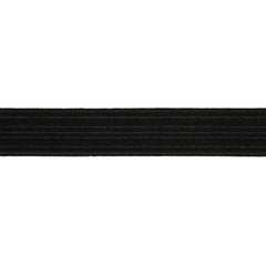 Pyjama Taille elastiek 2 cm zwart bosje 2,5 meter Elastiek PYJAMA - ELASTIEK - 20MM - ZWART - 2,5M