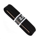 Banda elástica negra, 2,5cm de ancho, enrollada y atada con etiqueta "2.5". PYJAMA-ELASTIEK-20MM-ZWART-2,5M