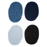 Reparatiedoek mini jeansstukken denim 6x4cm 8 stuks Repraratiedoek RPD00001