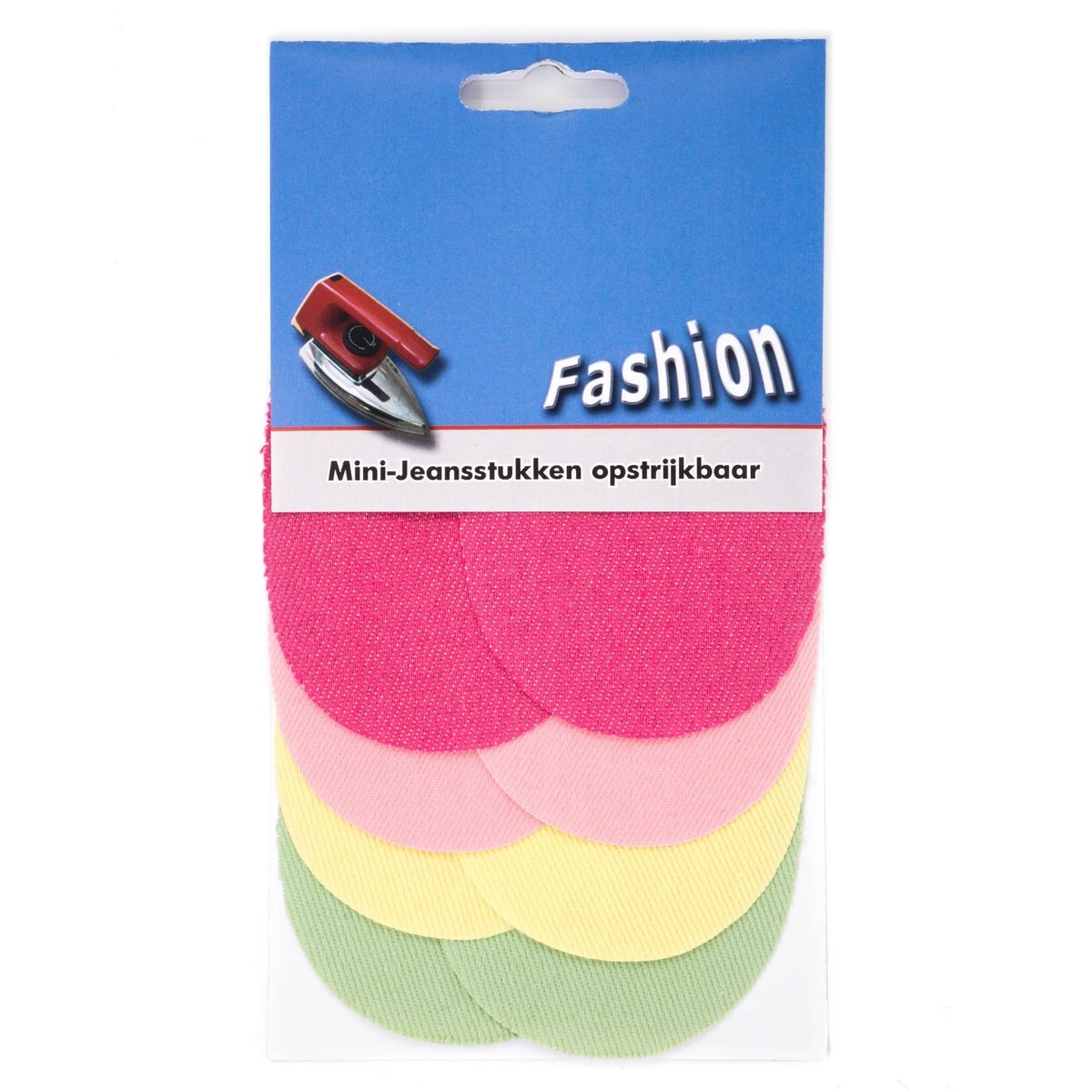 Reparatiedoek mini jeansstukken multi 6x4cm 8 stuks Repraratiedoek RPD00002