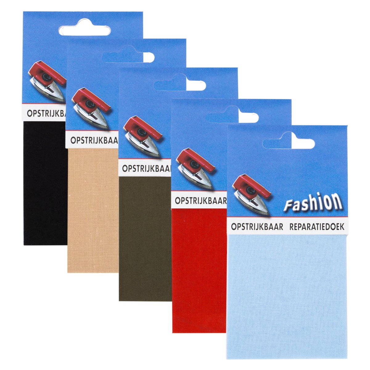 Reparatiedoek opstrijkbaar Fashion voor kleding en stoffen 11x25cm Repraratiedoek RPD - ZWART - 1110002 Zwart