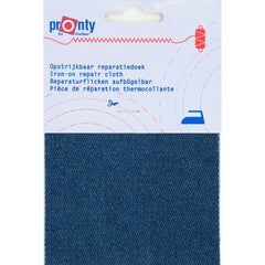 Reparatiedoek opstrijkbaar Jeans blauw Pronty 10x40cm stevig Repraratiedoek RPD00004 8714772019147