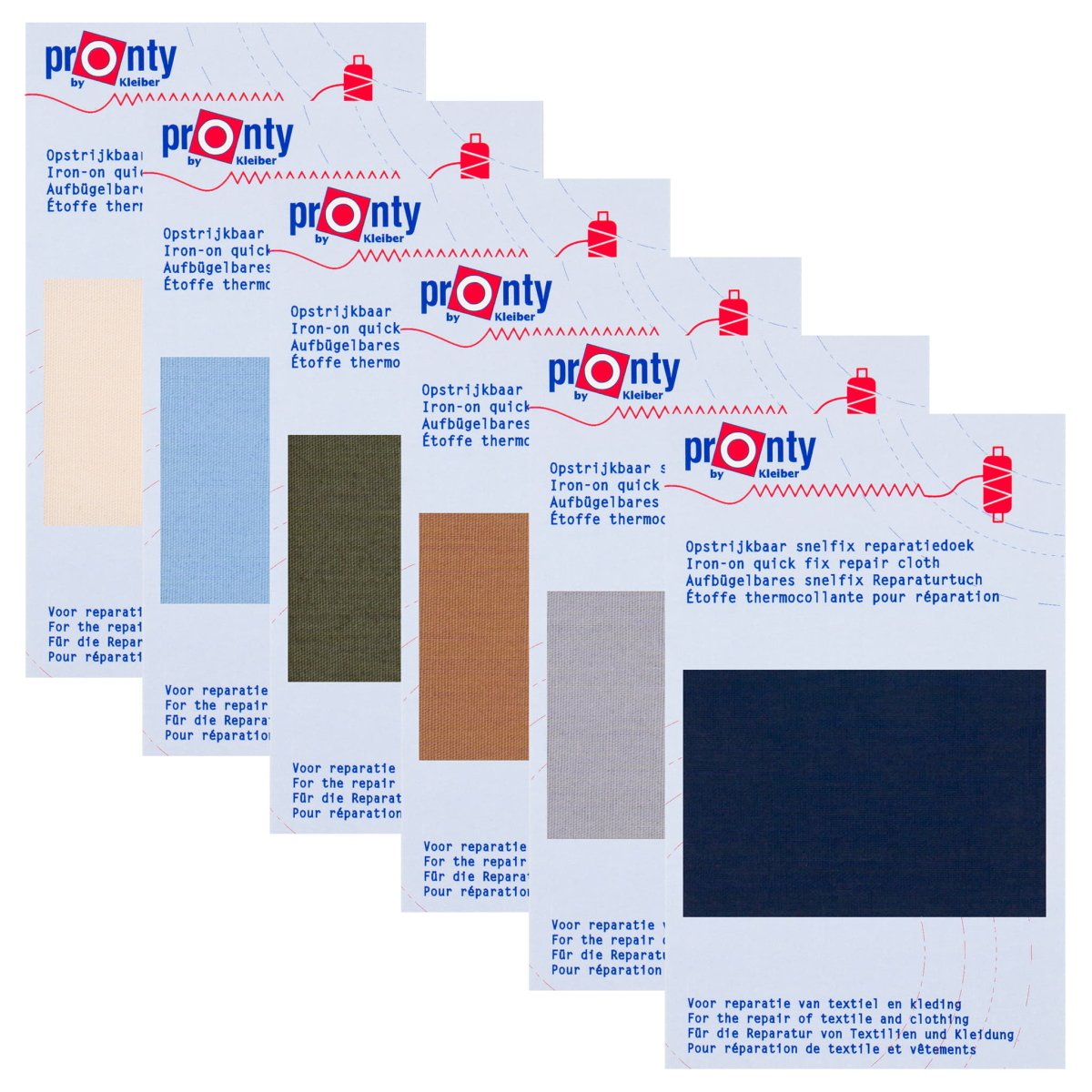 Reparatiedoek opstrijkbaar Pronty 11x25cm Repraratiedoek RPD - PRONTY - ZWART 8714772018713 zwart