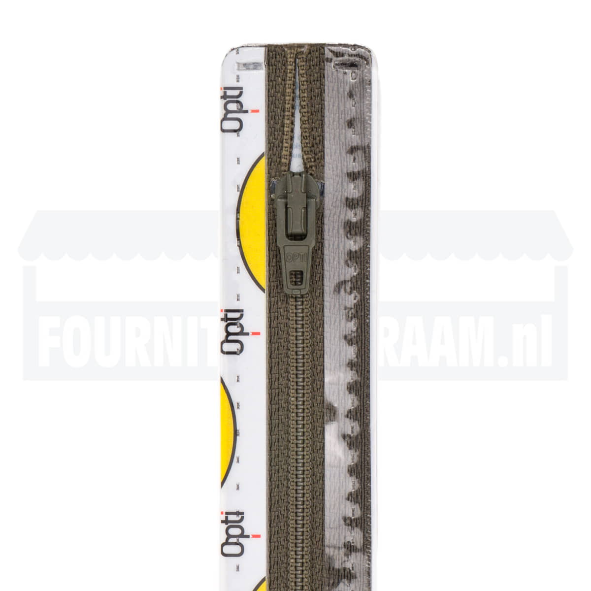 Rits 15 cm | Opti S40 spiraal | 542 legergroen Rits OPTI - 4801 - S40 - 15 - 542 - LEGERGROEN