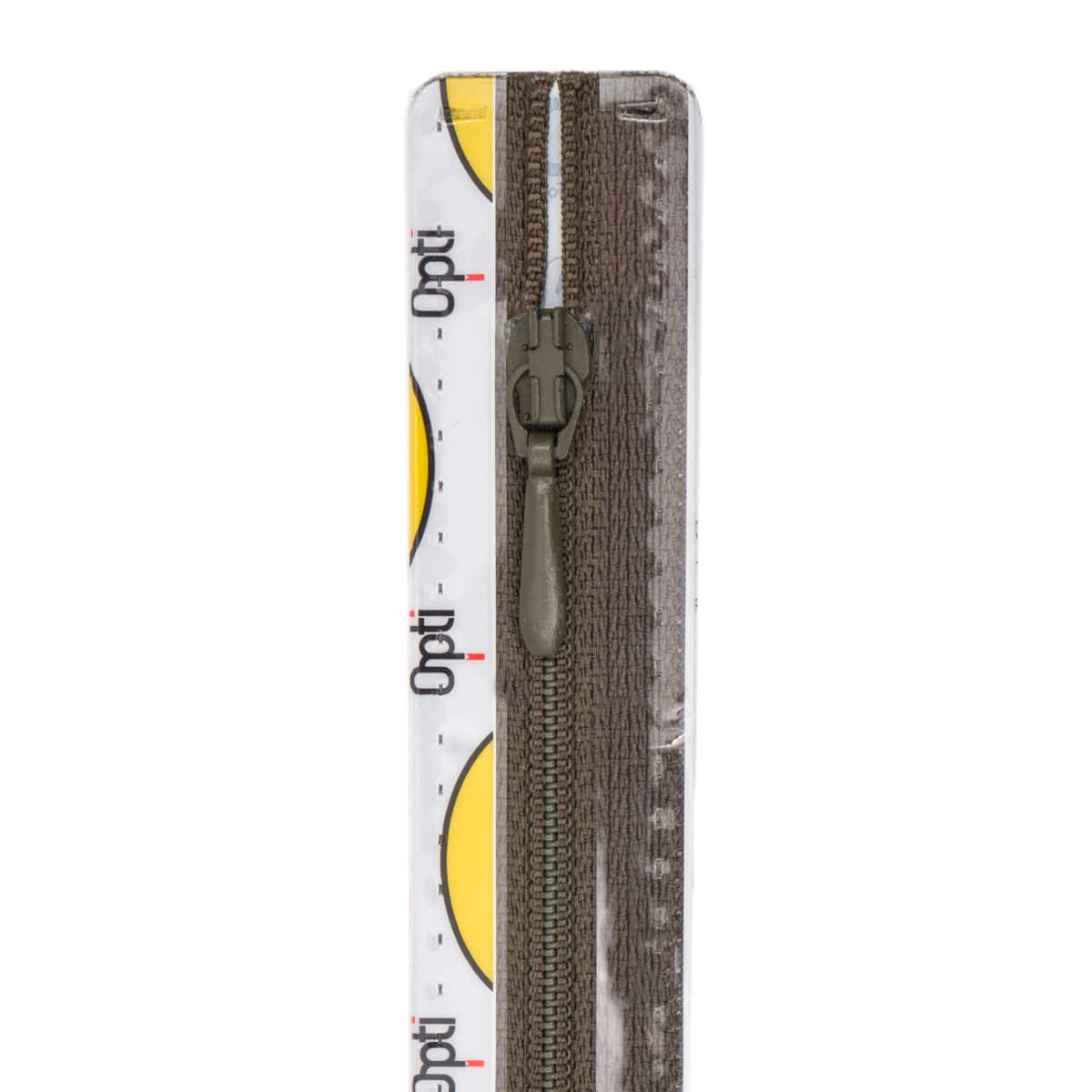 Rits 25 cm | Opti S40 spiraal | druppeltrekker | 542 legergroen Rits OPTI - 4800 - S40 - 25 - 542 - LEGERGROEN