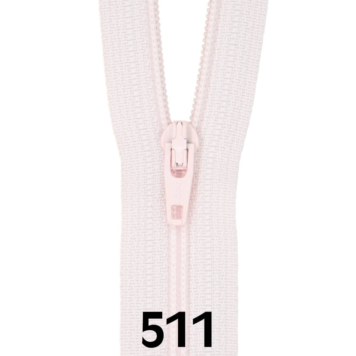 Rits 50 cm | YKK spiraal 3 | 511 licht roze Rits RITS - YKK - 3 - 50CM - 511 - LICHT ROZE