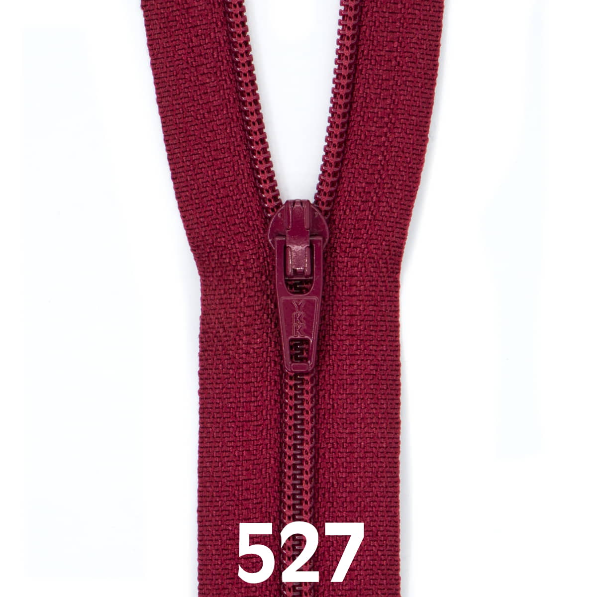 Rits 50 cm | YKK spiraal 3 | 527 bordeaux rood Rits RITS - YKK - 3 - 50CM - 527 - BORDEAUX ROOD