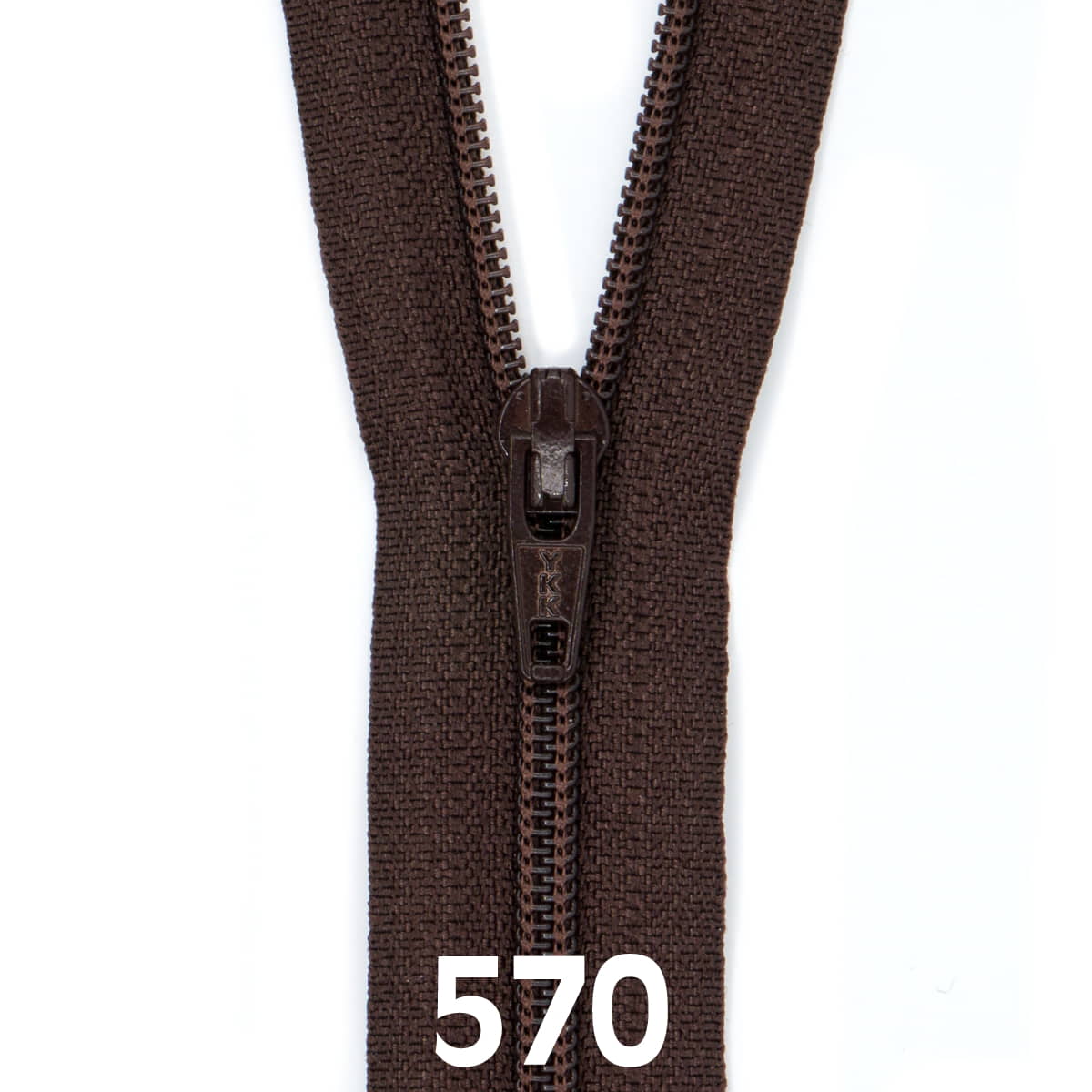 Rits 50 cm | YKK spiraal 3 | 570 donker bruin Rits RITS - YKK - 3 - 50CM - 570 - DONKER BRUIN