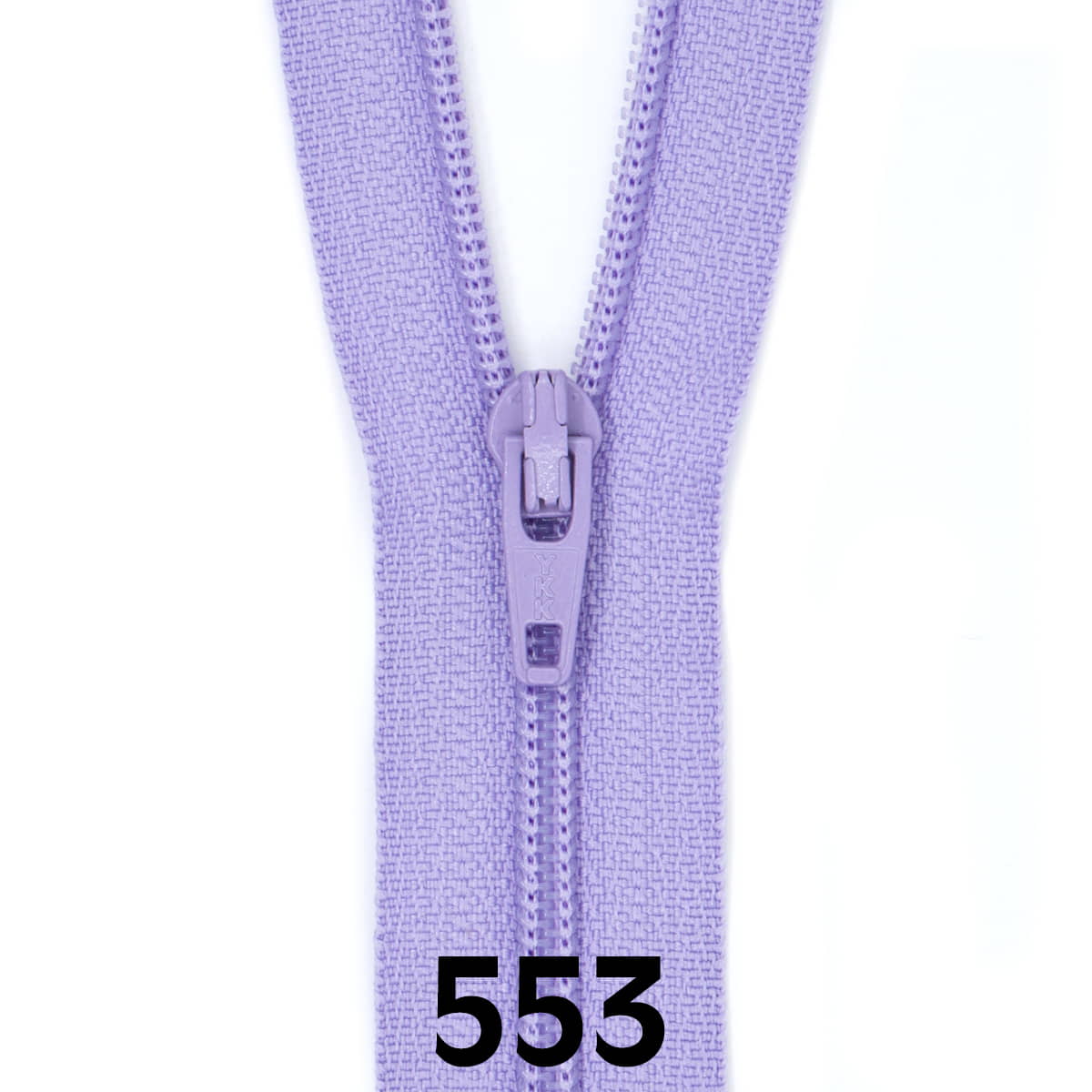 Rits 60 cm | YKK spiraal 3 | 553 licht paars Rits RITS - YKK - 3 - 60CM - 553 - LICHT PAARS