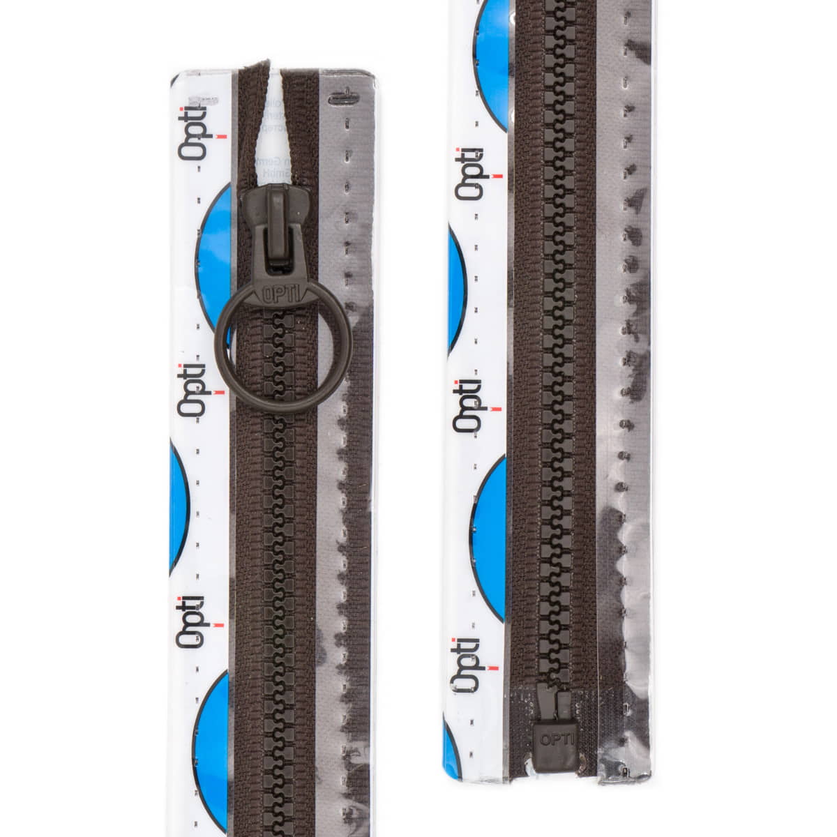 Rits deelbaar | Opti | plastic P40 | 18 cm | 881 donkerbruin Deelbare Rits OPTI - D - P40 - 18 - CM - 881 - DONKERBRUIN