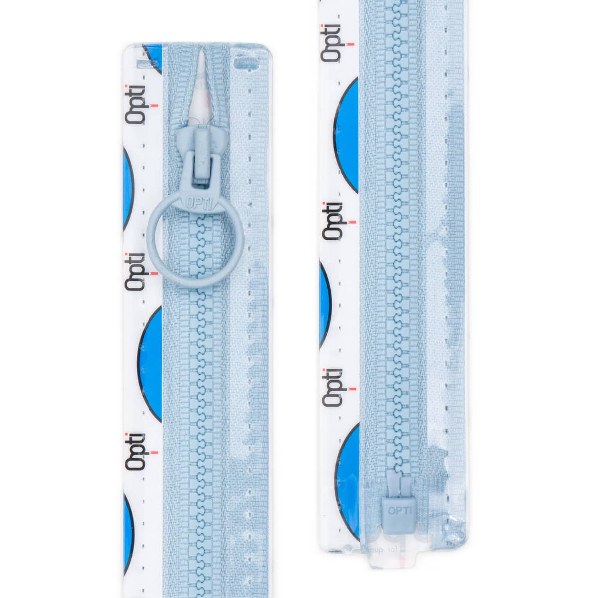 Rits deelbaar | Opti | plastic P40 | 20 cm | 259 baby blauw Deelbare Rits OPTI - D - P40 - 20 - CM - 259 - BABY - BLAUW