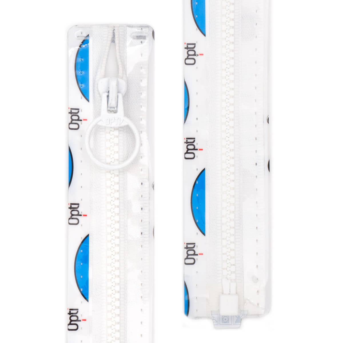 Rits deelbaar | Opti | plastic P40 | 25 cm | 009 wit Deelbare Rits OPTI - D - P40 - 25 - CM - 009 - WIT