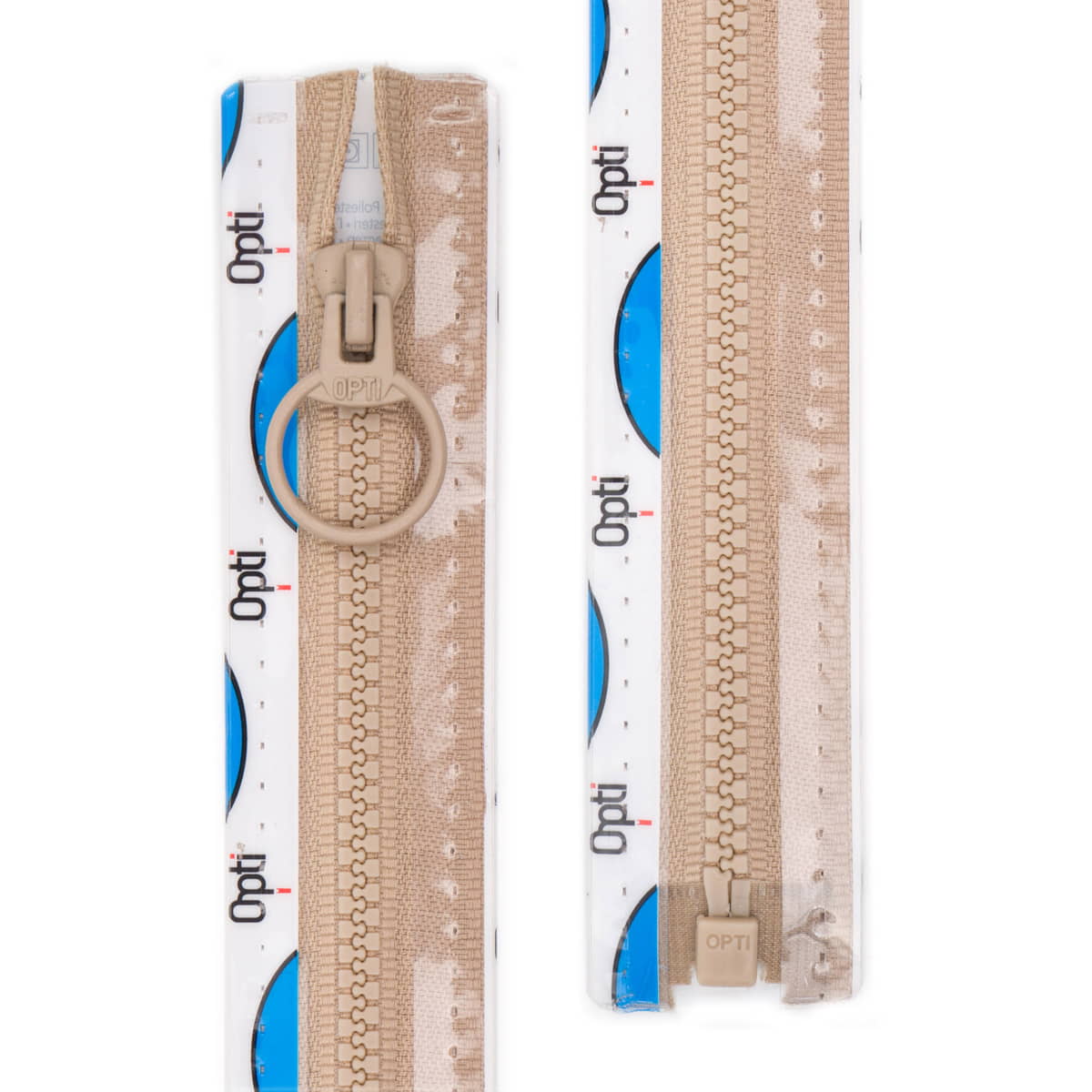 Rits deelbaar | Opti | plastic P40 | 30 cm | 886 beige Deelbare Rits OPTI - D - P40 - 30 - CM - 886 - BEIGE