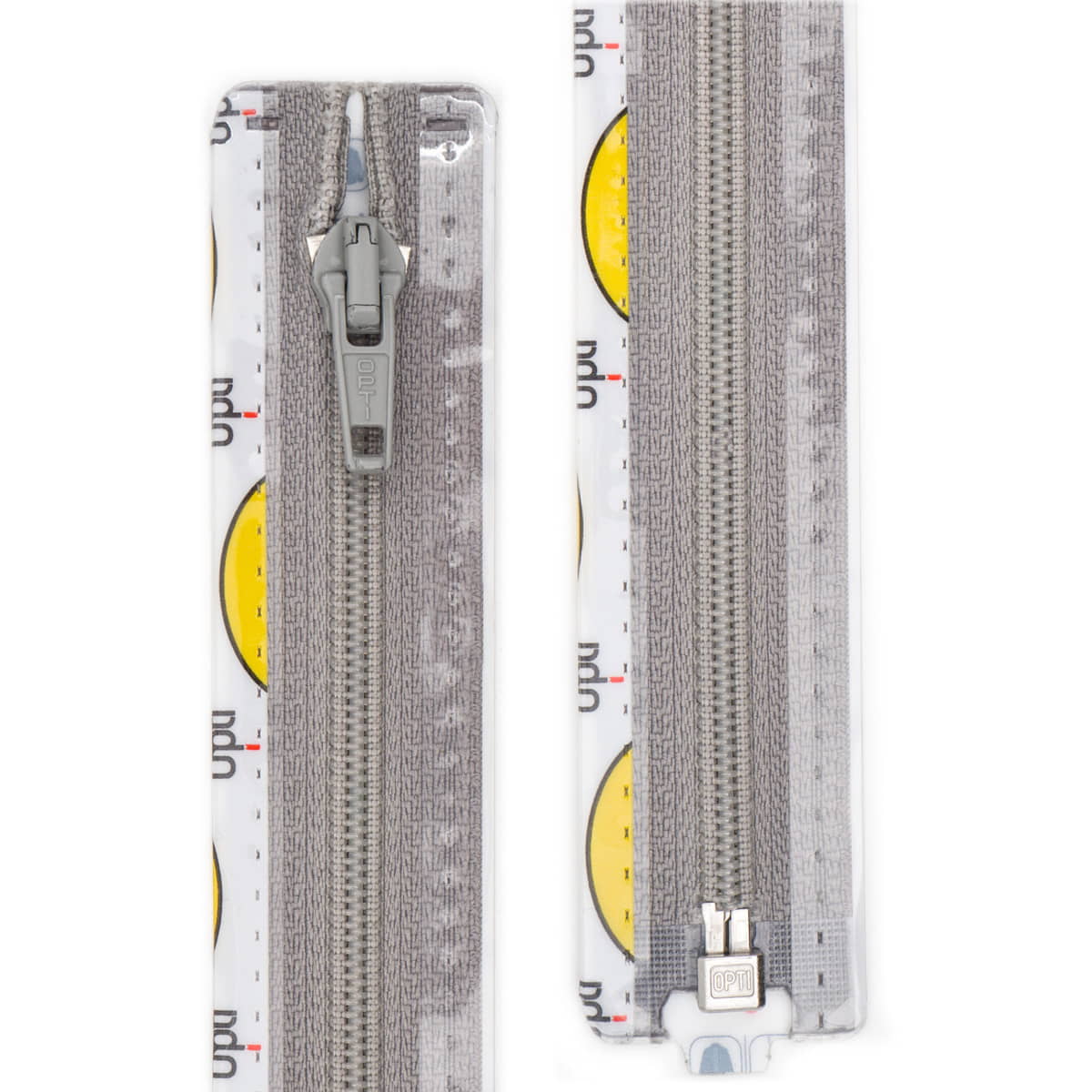 Rits deelbaar | Opti | spiraal S60 | 50 cm | 004 lichtgrijs Deelbare Rits OPTI - D - S60 - 50 CM - 004 - LICHTGRIJS
