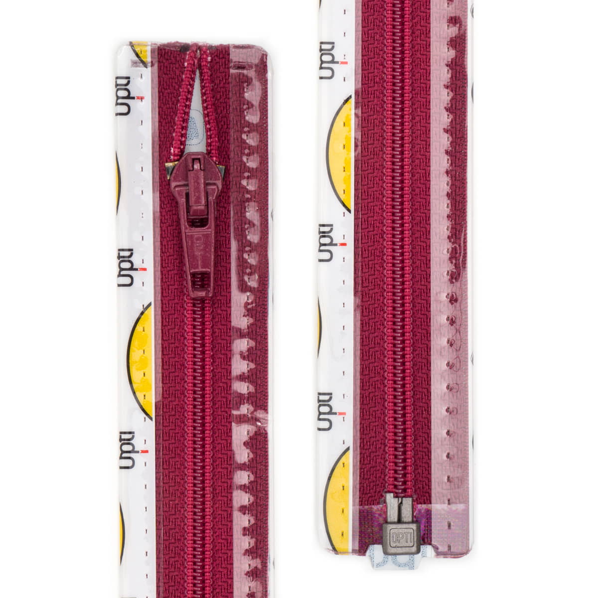 Rits deelbaar | Opti | spiraal S60 | 75 cm | 750 bordeaux Deelbare Rits OPTI - D - S60 - 75 CM - 750 - BORDEAUX
