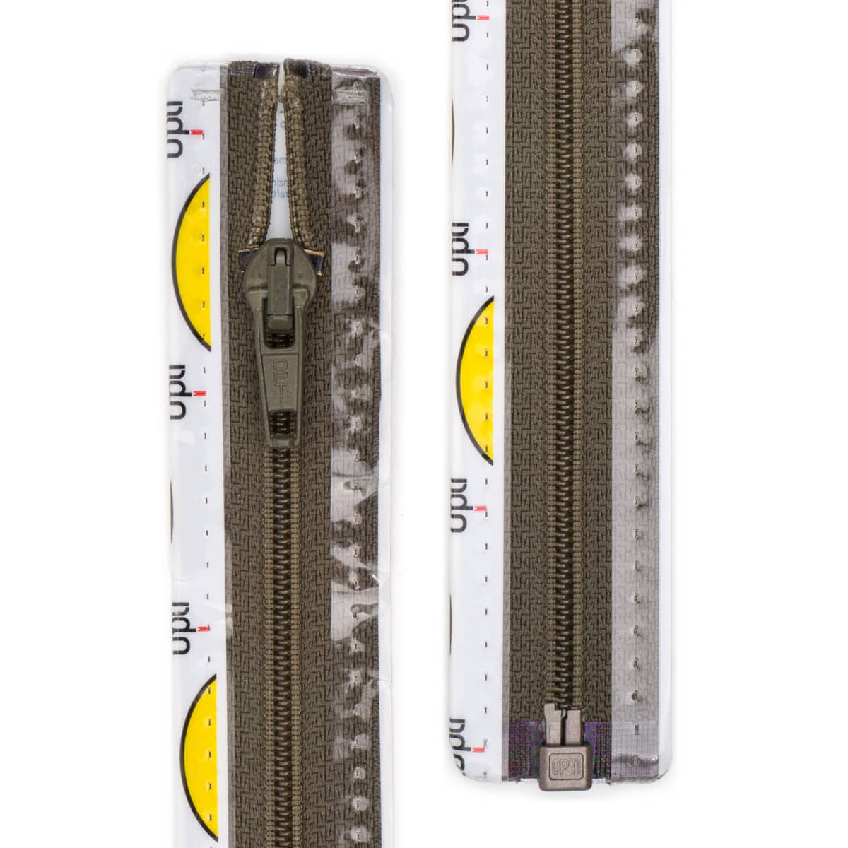 Rits deelbaar | Opti | spiraal S60 | 80 cm | 542 legergroen Deelbare Rits OPTI - D - S60 - 80 CM - 542 - LEGERGROEN