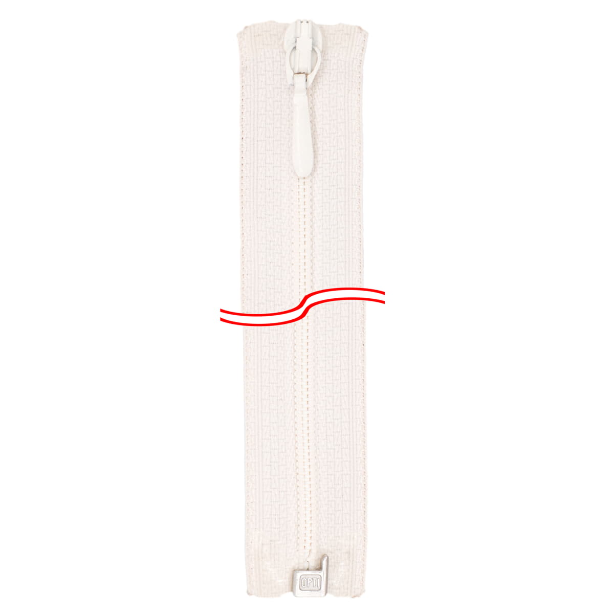 Rits deelbaar spiraal 3 - 60cm Deelbare Rits RITS - DB - SP3 - 60 - GEBR - WIT 8163 Gebroken Wit Optilon