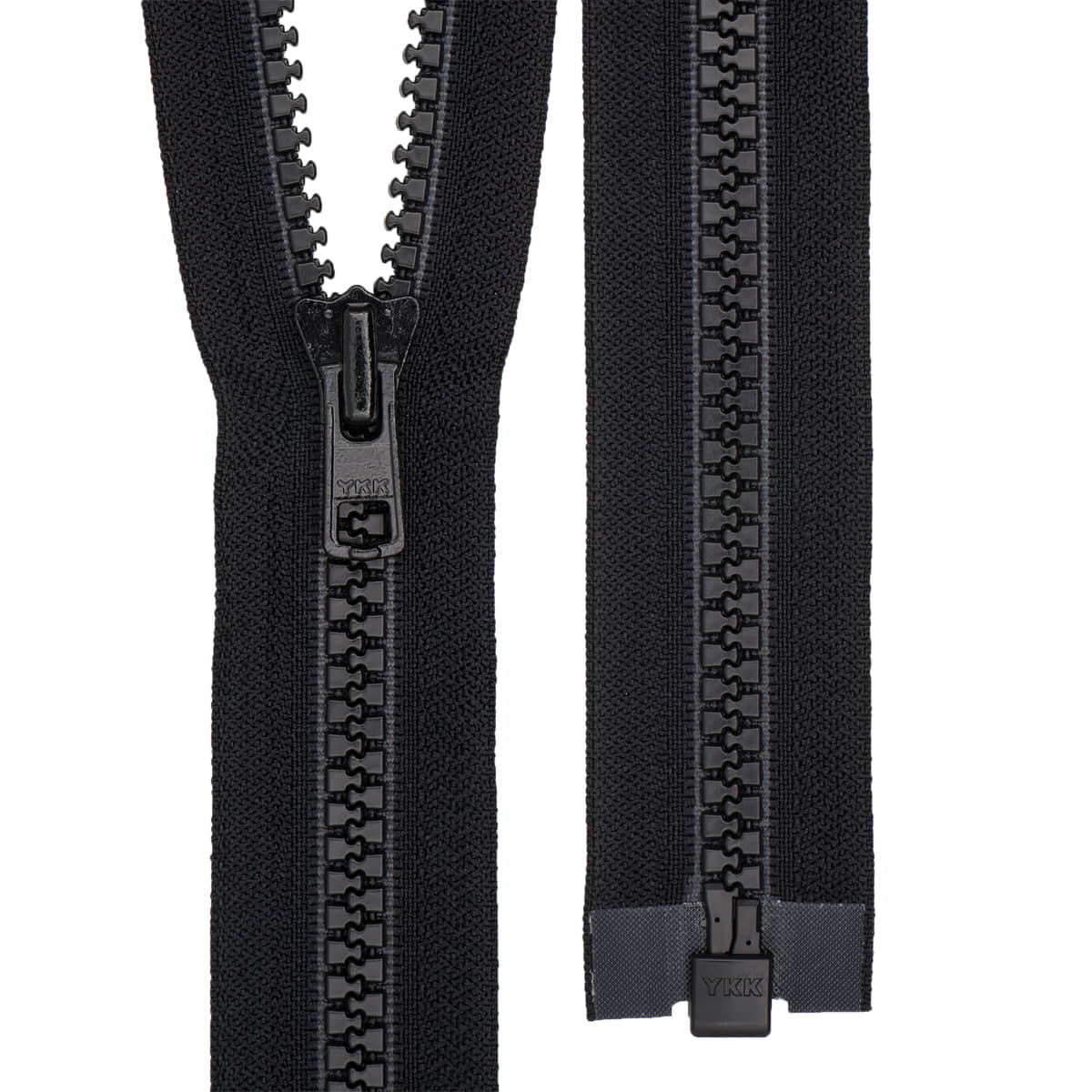 Rits deelbaar | YKK | bloktand 8 | 60 cm | 580 zwart Deelbare Rits YKK - D - 8 - 60 - CM - 580 - ZWART