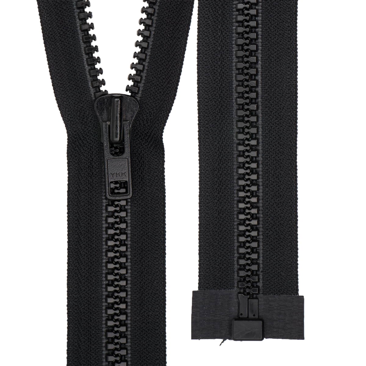 Rits deelbaar | YKK | bloktand 8 | 63 cm | 580 zwart Deelbare Rits YKK - D - 8 - 63 - CM - 580 - ZWART