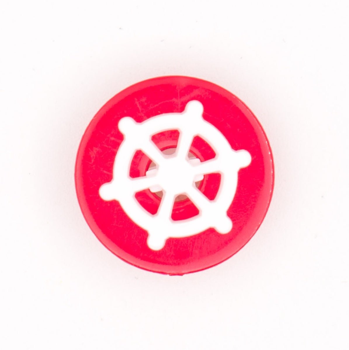 Rode Stuurwiel Knoop 18x19mm Knopen KNP00048