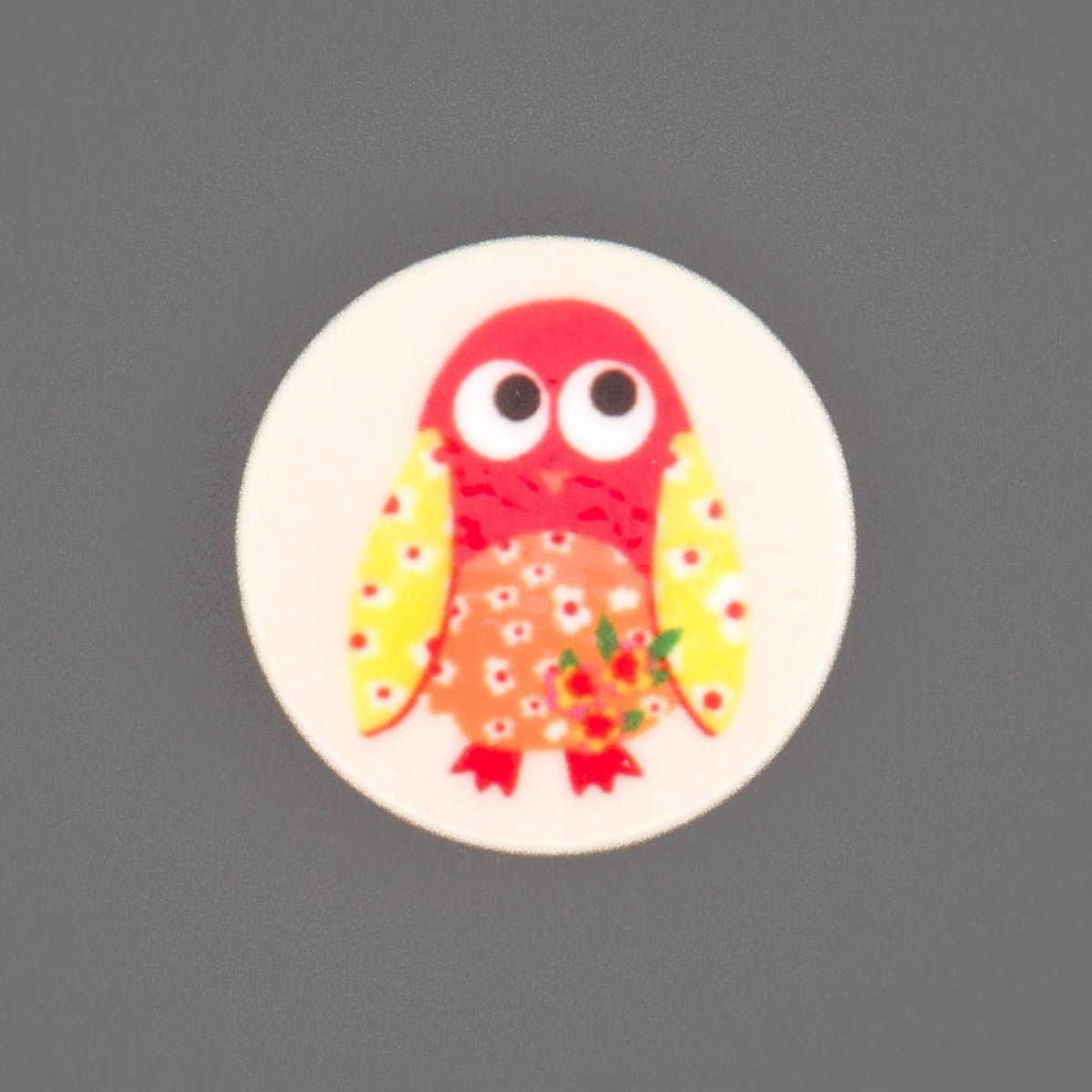 Rode Uil Knoop 18x18mm Knopen KNP00065