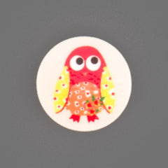 Rode Uil Knoop 18x18mm Knopen KNP00065