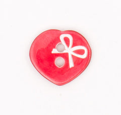 Romantische Rode Hart Knoop met Strikdetail Knopen KNP00036