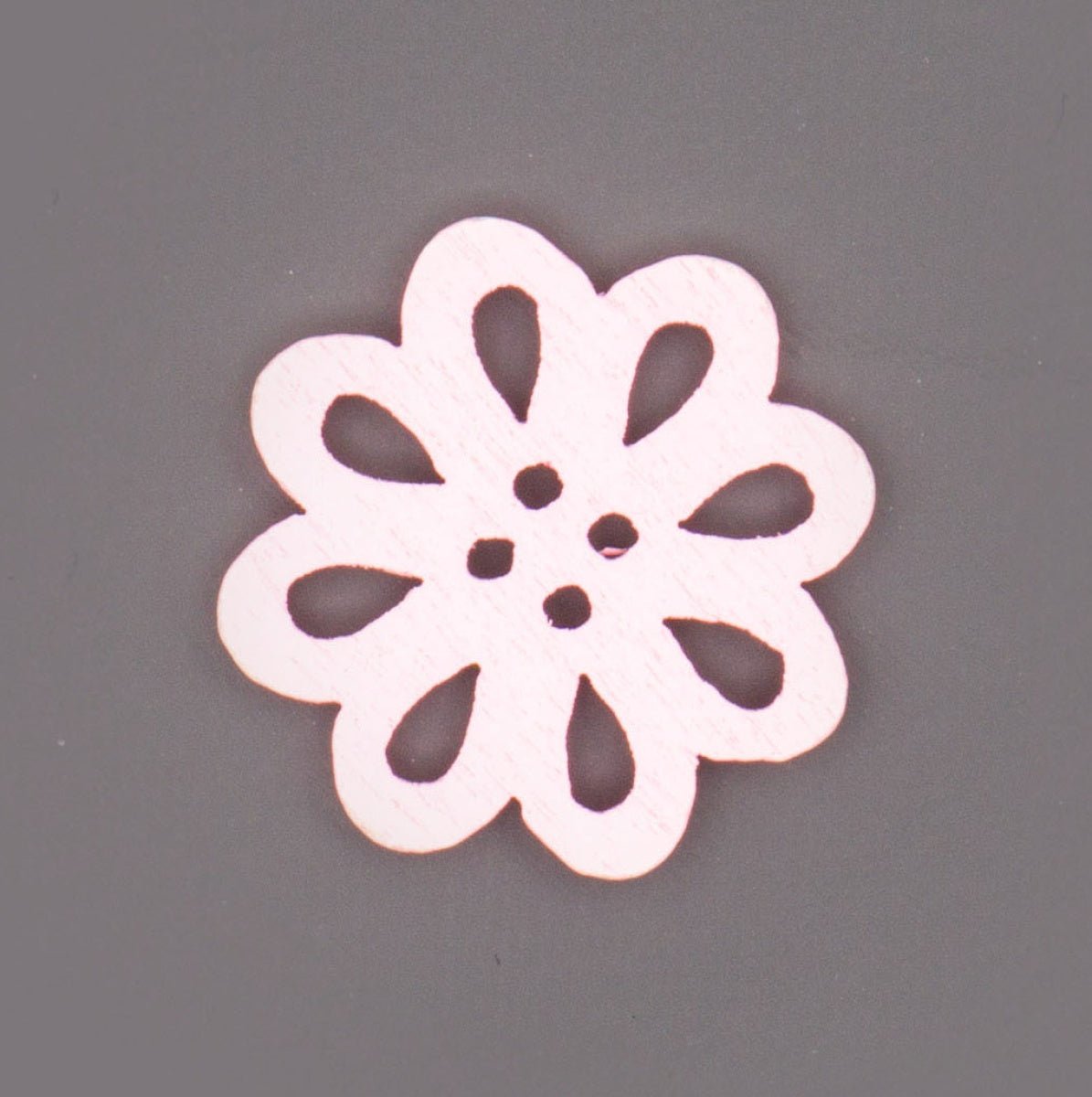 Roze Bloemvormige Houten Knoop Knopen KNP00028