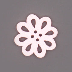 Roze Bloemvormige Houten Knoop Knopen KNP00028