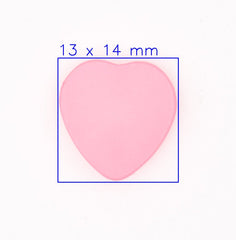 Roze Hartvormige Knoop 13x14mm Knopen KNP00019