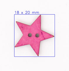 Roze Stervormige Knoop 18x20mm Knopen KNP00011