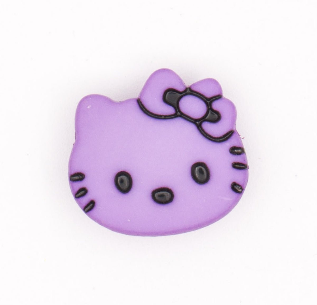 Schattige Paarse Kattenknoop met Strik - 18x17 mm Knopen KNP00045