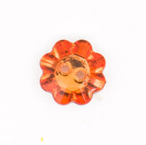 Schitterende Transparante Rode Knoop met Zilveren Achterkant - 11x12 mm Knopen KNP00098