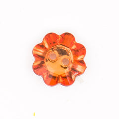 Schitterende Transparante Rode Knoop met Zilveren Achterkant - 11x12 mm Knopen KNP00098