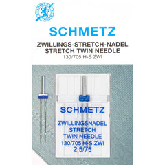 Schmetz Tweeling | 2,5 mm breed | Stretch 75 naaimachine naalden Naaimachine naalden SCHMETZ - TWIN - STRETCH - 75 - 2.5