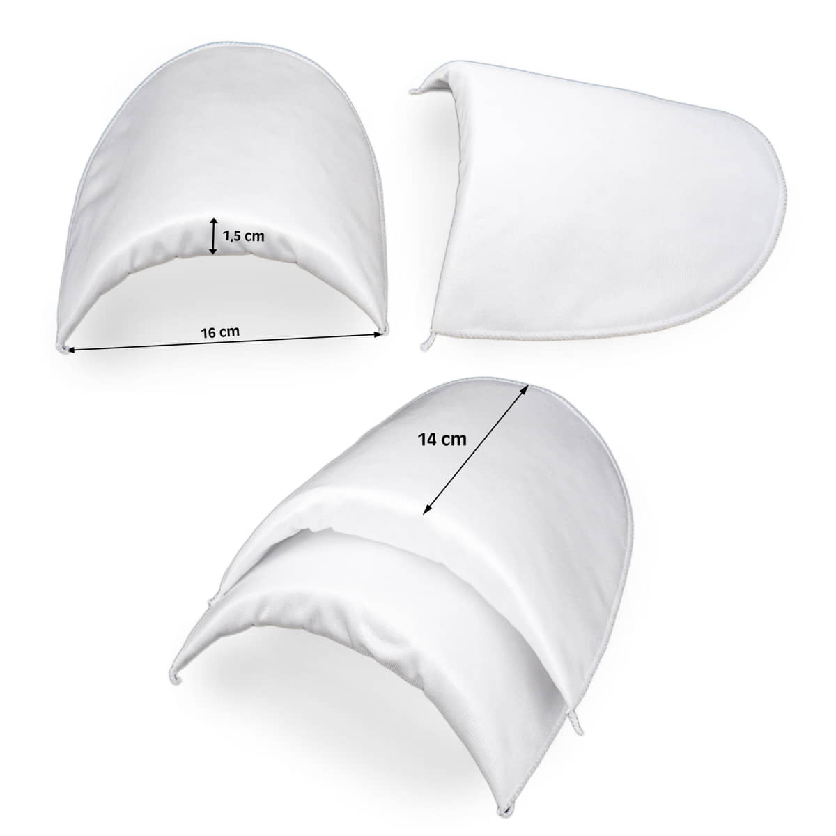 Schoudervullingen recht model - 1,5 cm dik - wit - paar Schoudervullingen SCHOUDERVULLING - 16 - 1.5 - WIT - SATIJN