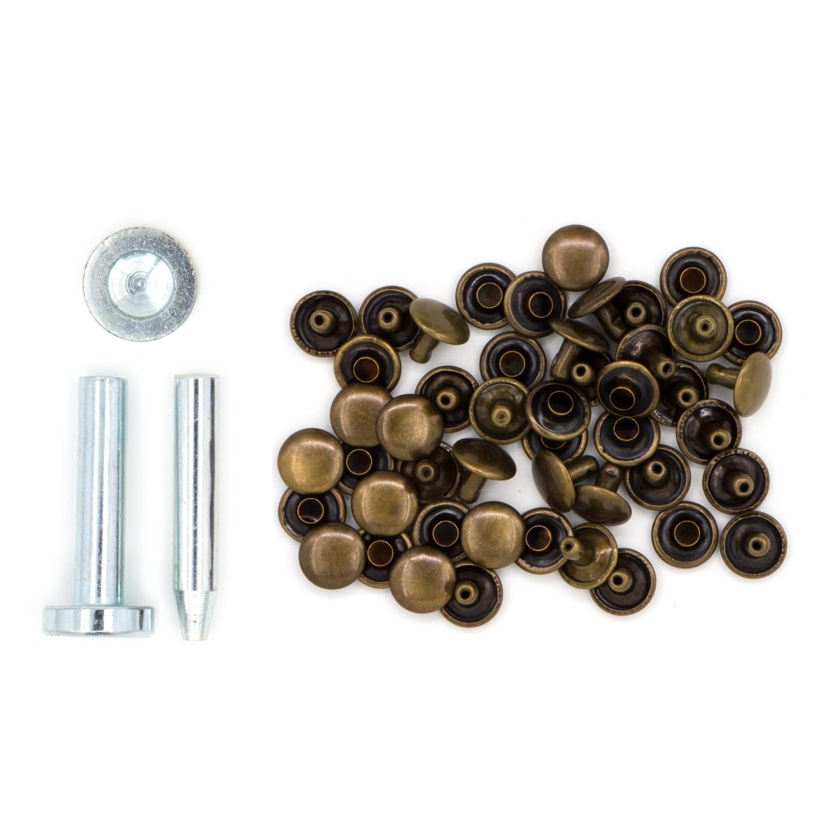 Siernieten brons 9mm inclusief gereedschap 24 stuks Siernieten SRN00001