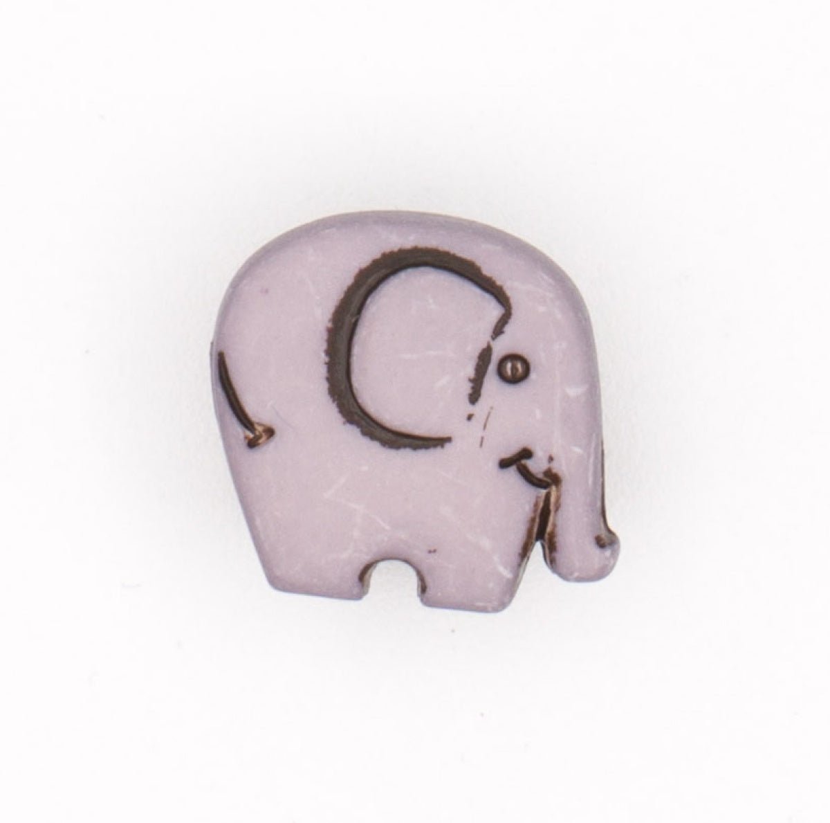 Speelse Olifantvormige Knoop - Lichtgrijs - 13x13 mm Knopen KNP00062