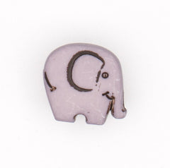 Speelse Olifantvormige Knoop - Lichtgrijs - 13x13 mm Knopen KNP00062