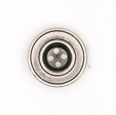 Stijlvolle Metalen Knoop Ø 15 mm met Cirkelversiering Knopen KNP00135