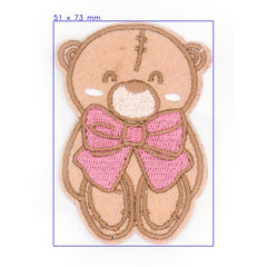 Teddybeer Strijk Applicatie met Strik Applicatie HKM38707