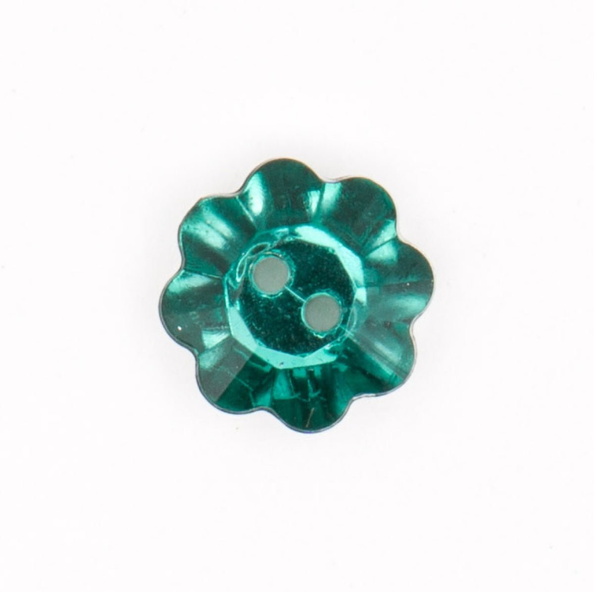 Transparant Groene Knoop met Zilveren Achterkant 12x12 mm Knopen KNP00105