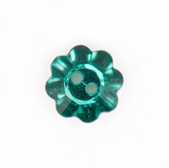 Transparant Groene Knoop met Zilveren Achterkant 12x12 mm Knopen KNP00105