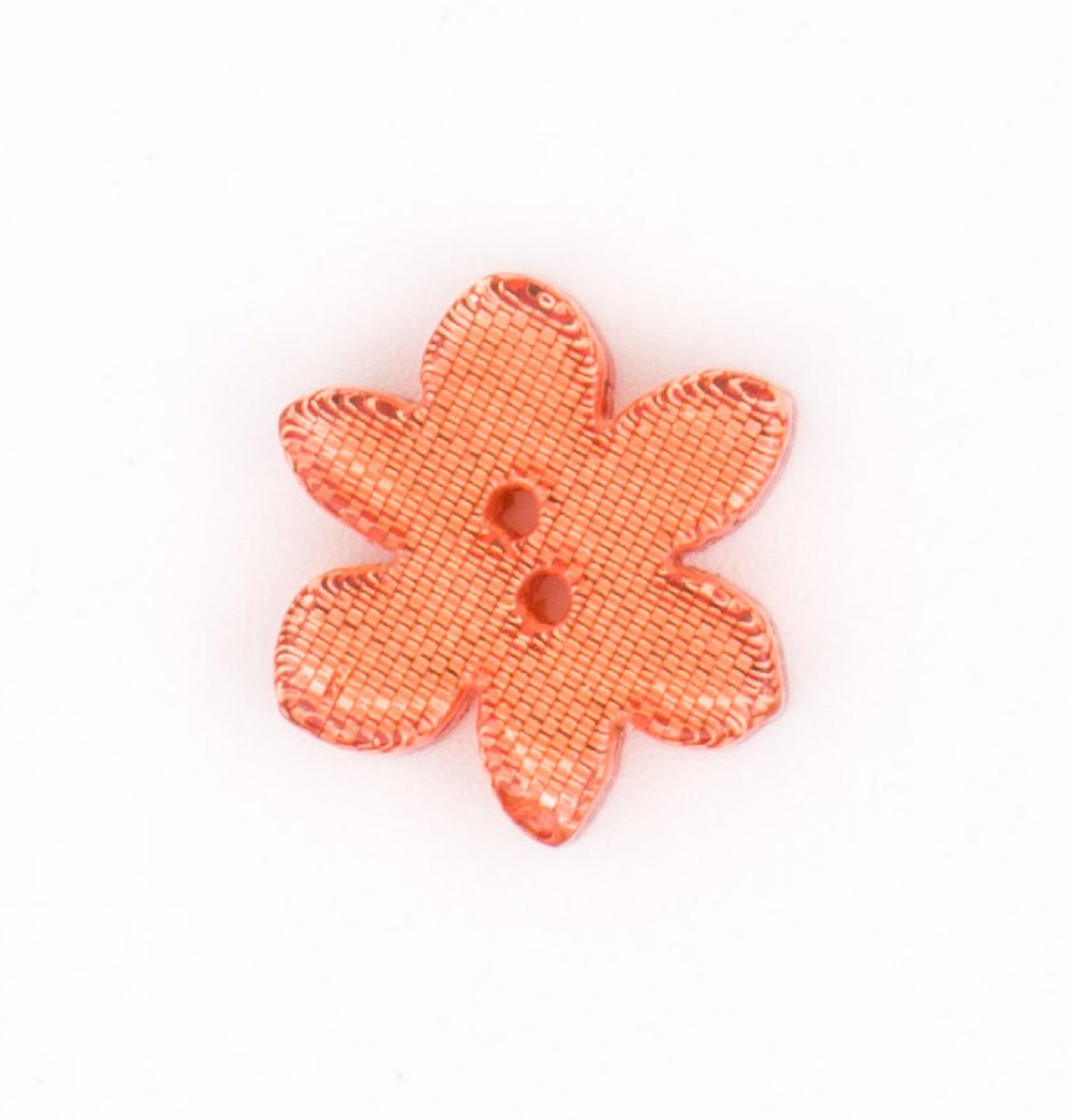 Transparante Oranje Knoop met Reflecterende Kern 13x15 mm Knopen KNP00075