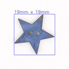 Unieke Textuur Blauwe Ster Knoop Knopen KNP00003
